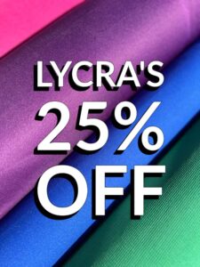 Lycra's 25% off