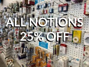 All Notions 25% off